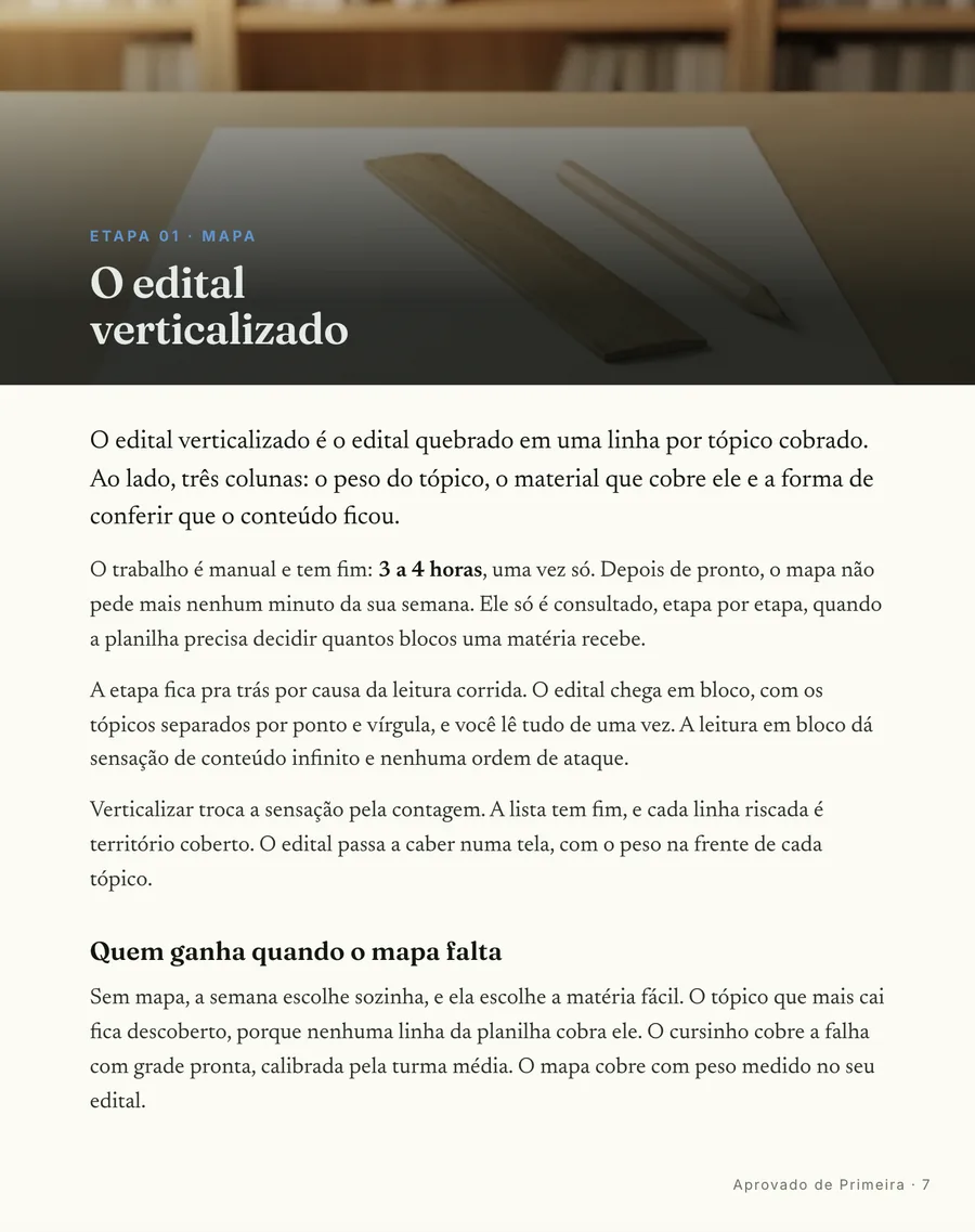 Abertura de etapa: Cada etapa abre em cena, do edital verticalizado ao rito que mantém a planilha viva